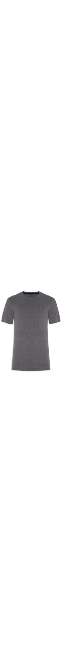 Camiseta Masculina Gola Careca Algodão Orgânica - Cinza