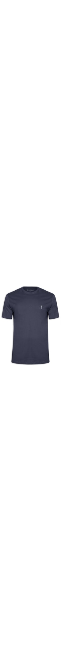Camiseta Masculina Gola Careca Básica - Azul