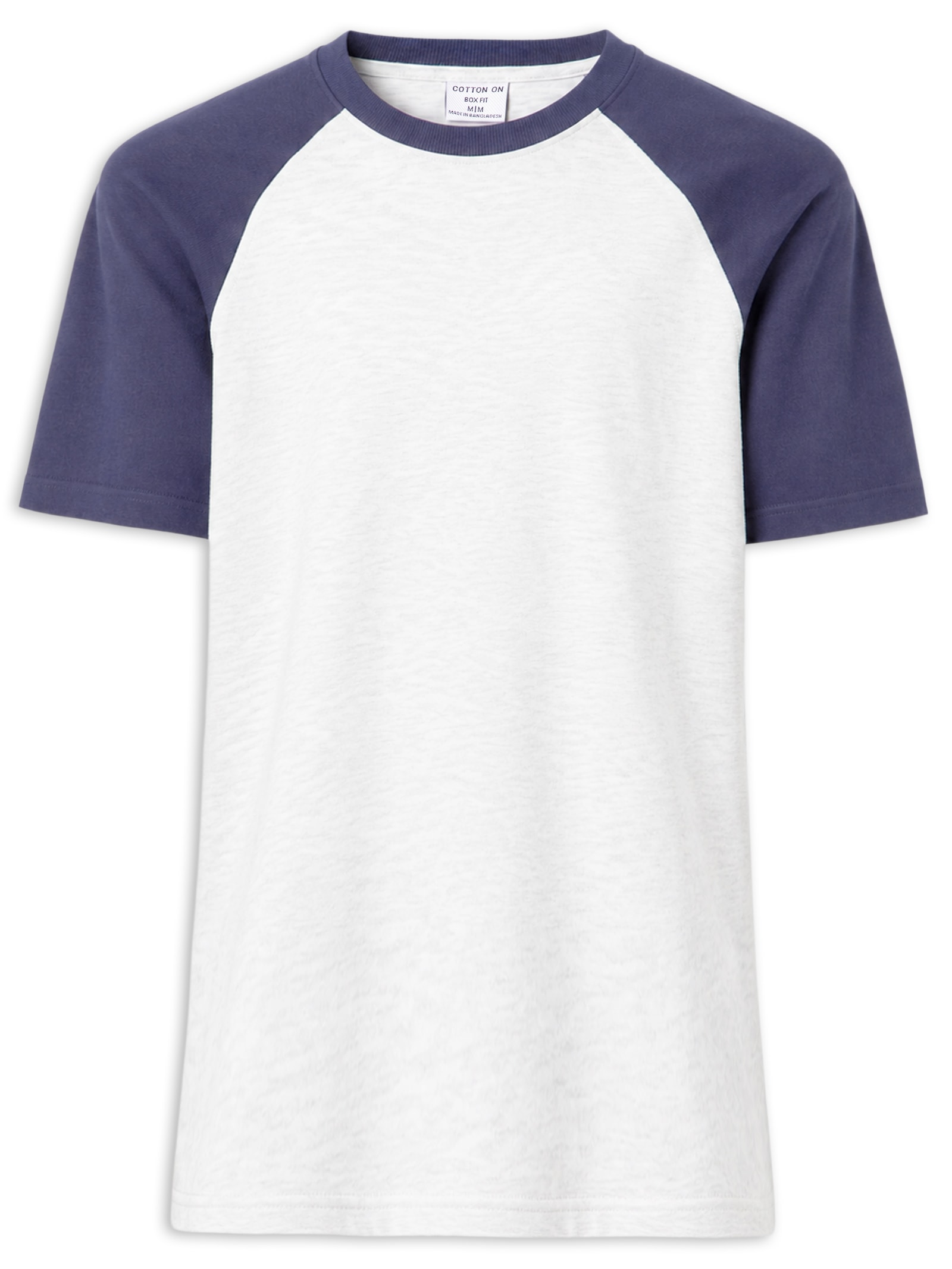 Camiseta Masculina Gola Careca Box Fit Azul Cotton On