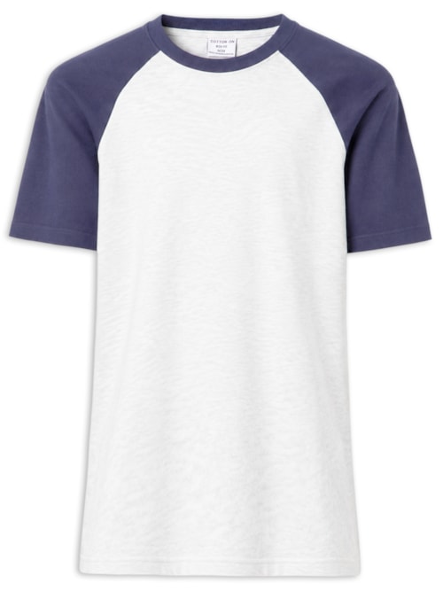 Camiseta Masculina Gola Careca Box Fit - Azul