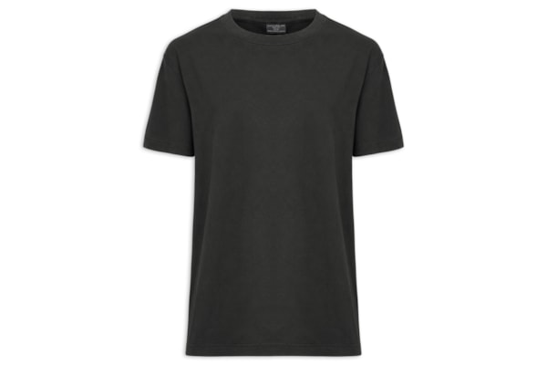 Camiseta Masculina Gola Careca Box Fit - Preto