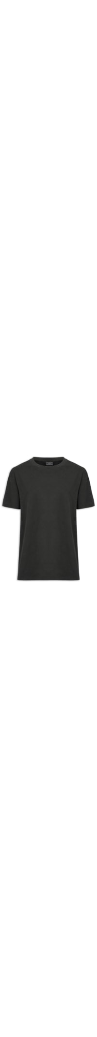 Camiseta Masculina Gola Careca Box Fit - Preto