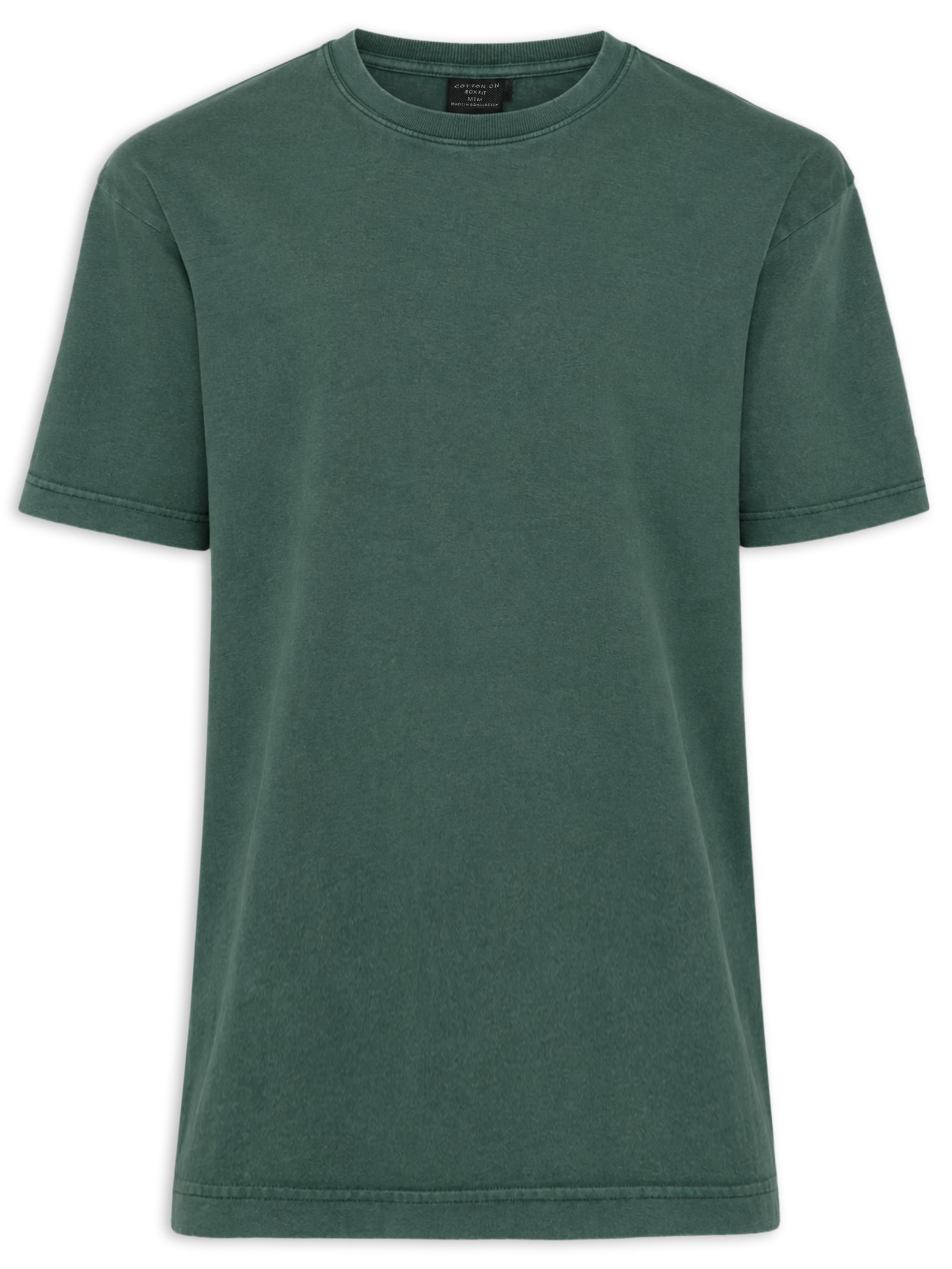 Camiseta Masculina Gola Careca Box Fit Verde Cotton On