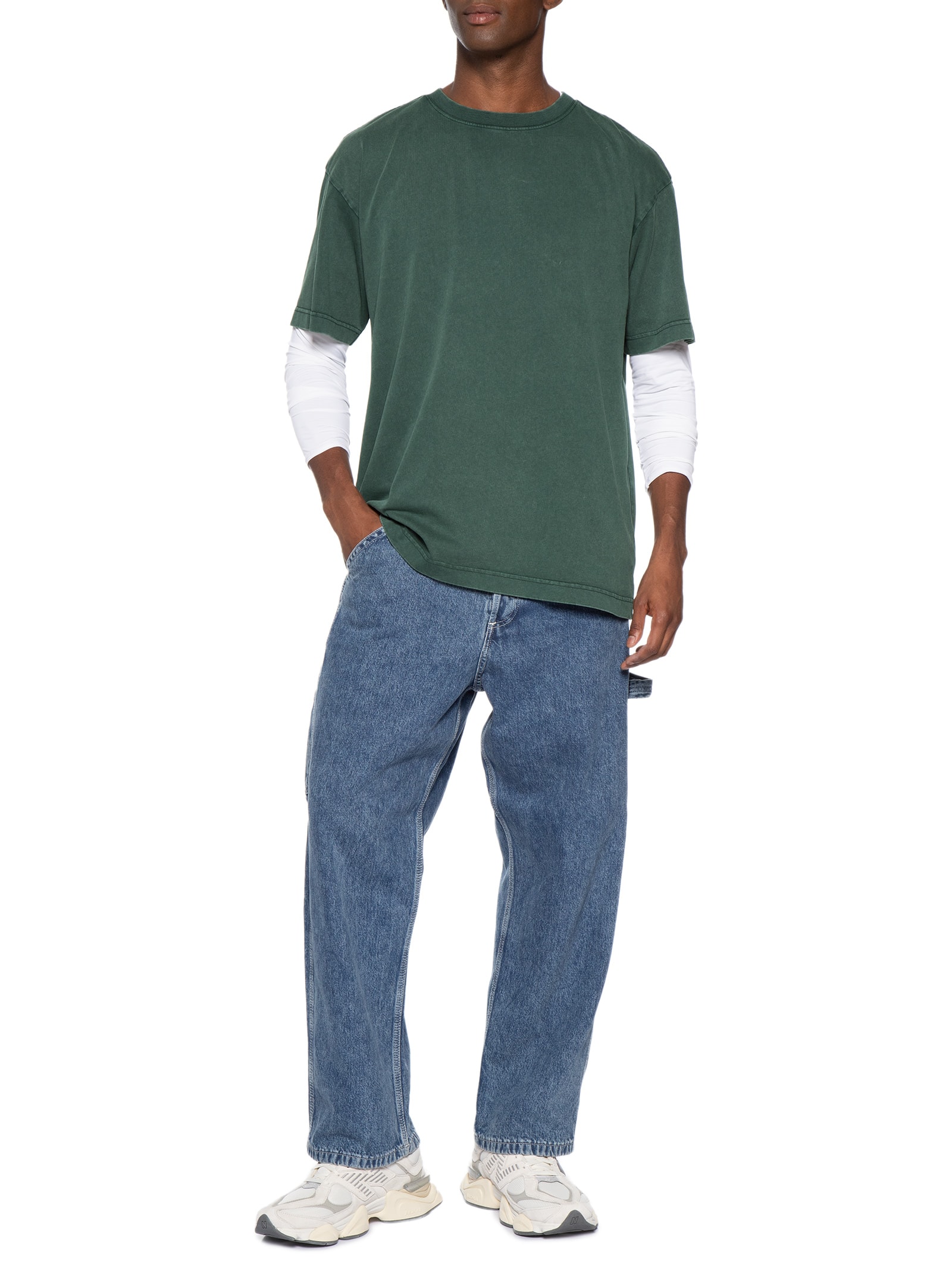 Camiseta Masculina Gola Careca Box Fit Verde Cotton On