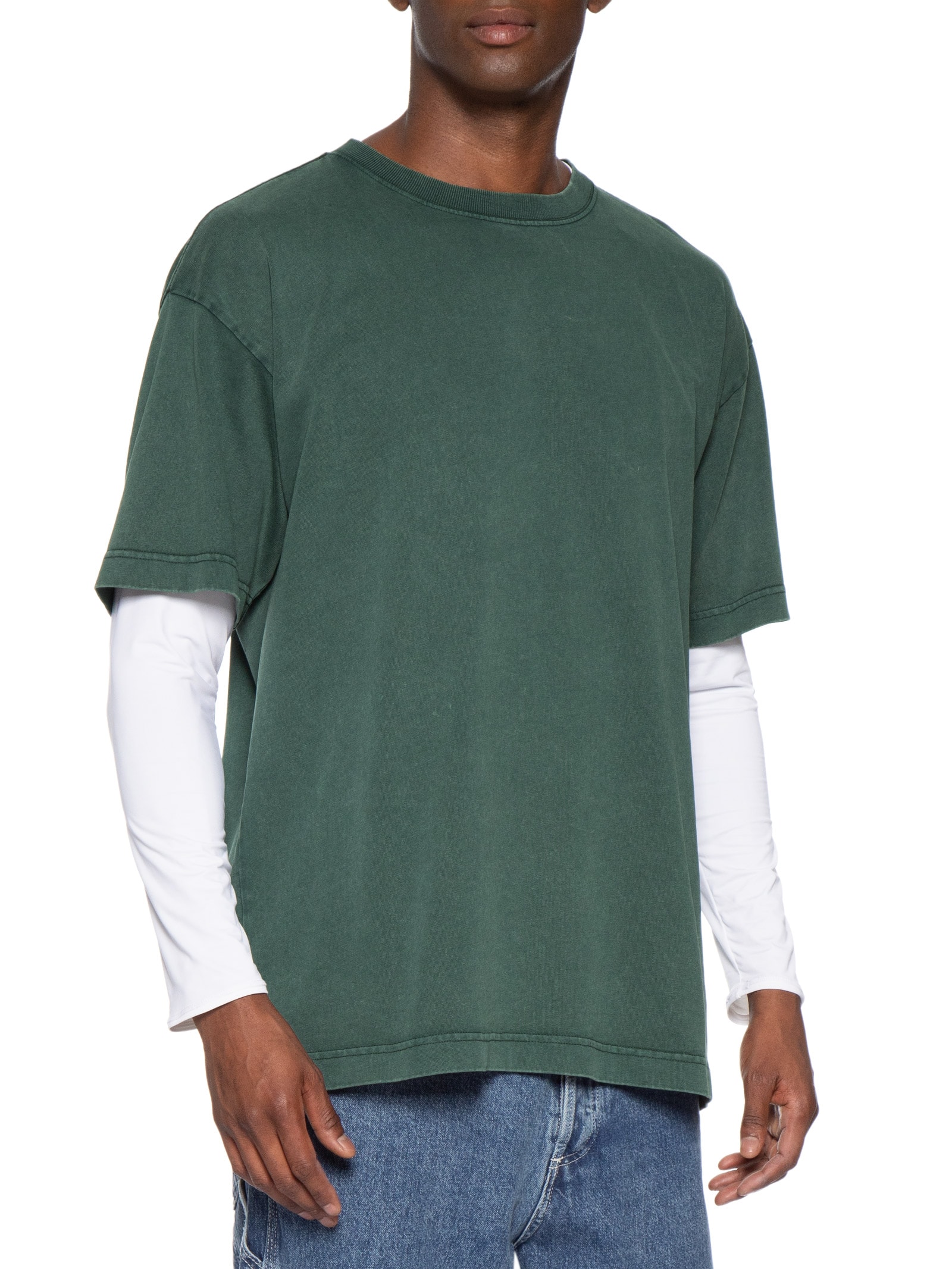 Camiseta Masculina Gola Careca Box Fit Verde Cotton On