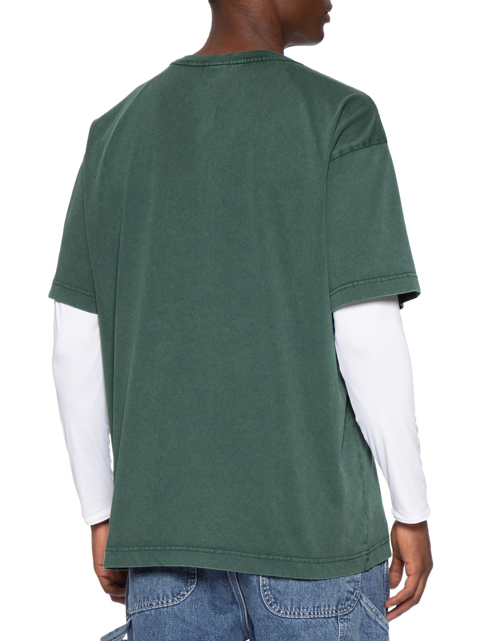 Camiseta Masculina Gola Careca Box Fit Verde Cotton On