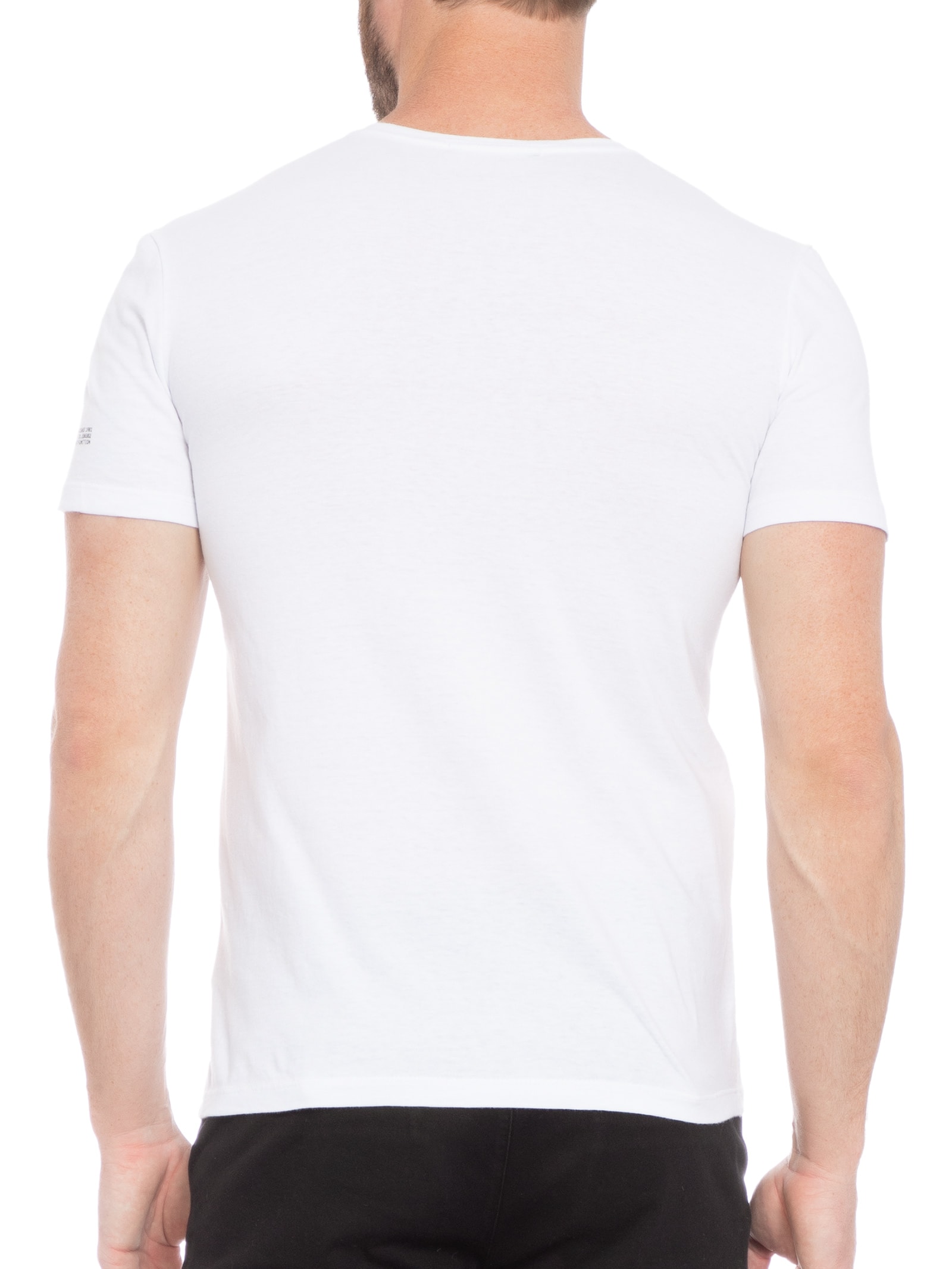 Camiseta Masculina Gola Careca Branco Replay