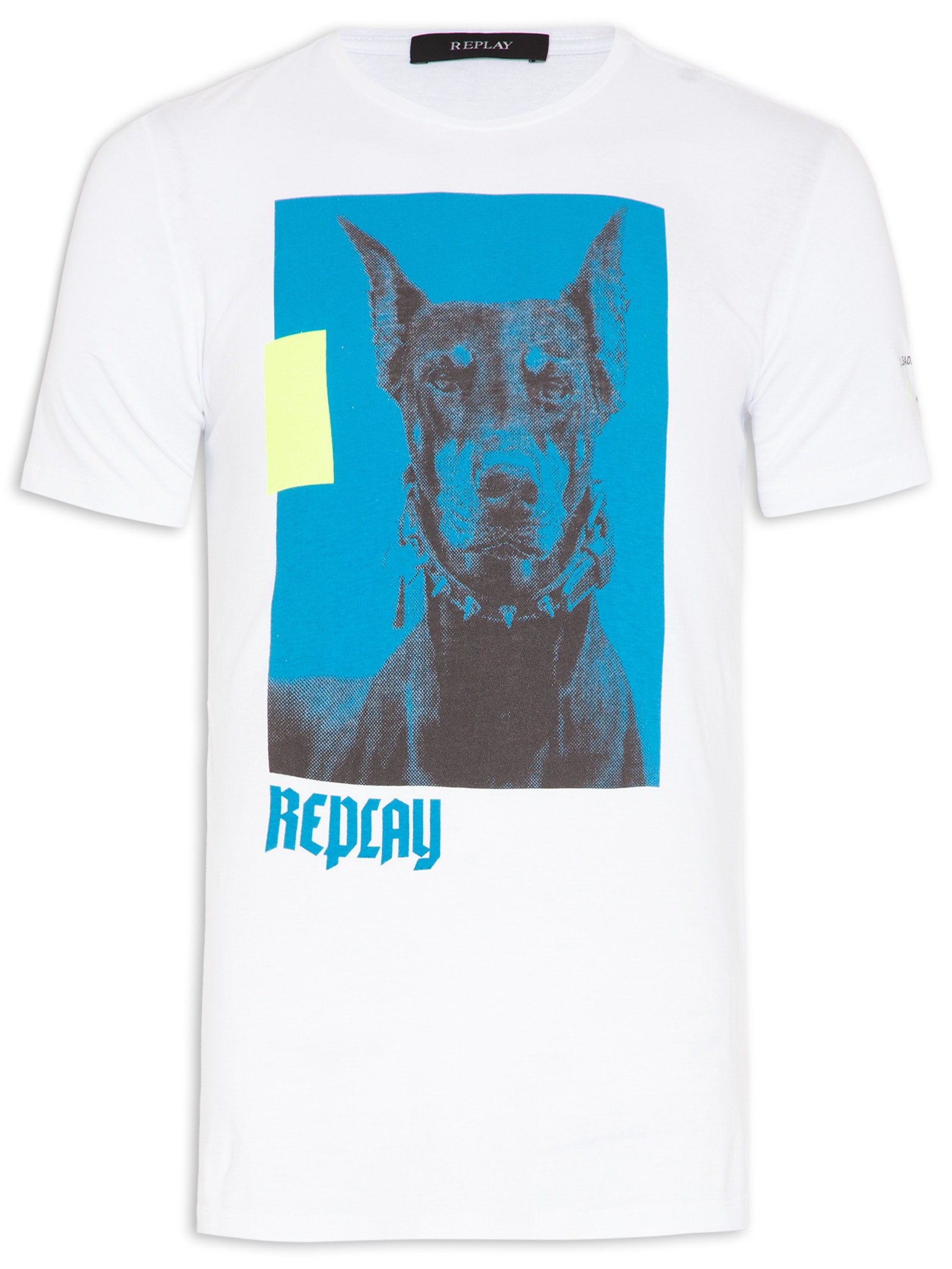 Camiseta Masculina Gola Careca Branco Replay