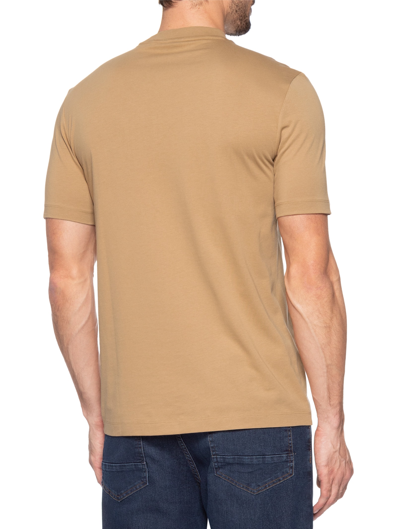 Camiseta Masculina Gola Careca C-Thompson 89 Bege Boss