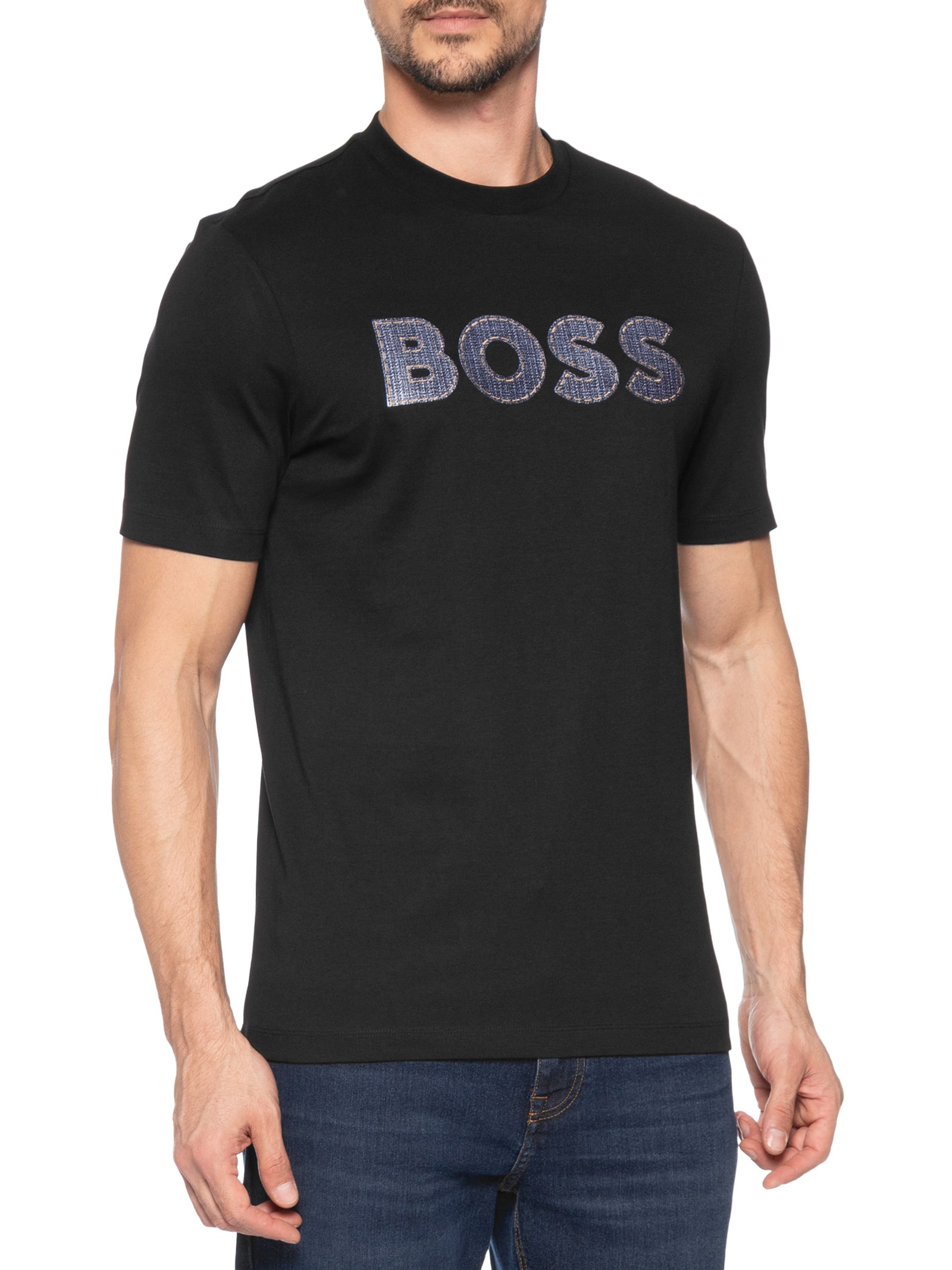 Camiseta Masculina Gola Careca C-Thompson 89 Preto Boss
