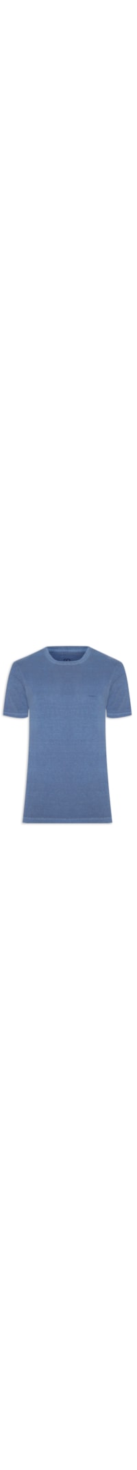 Camiseta Masculina Gola Careca Com Estampa - Azul