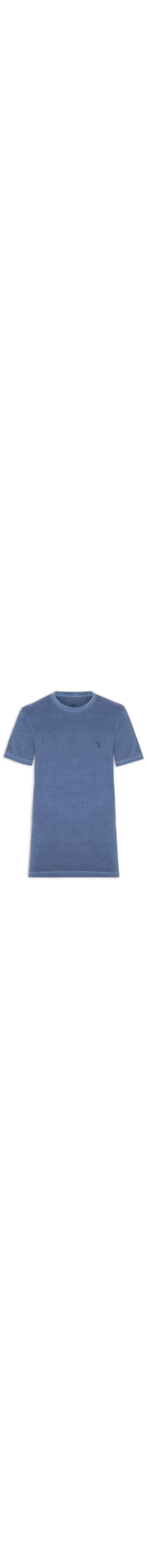 Camiseta Masculina Gola Careca Com Estampa - Azul