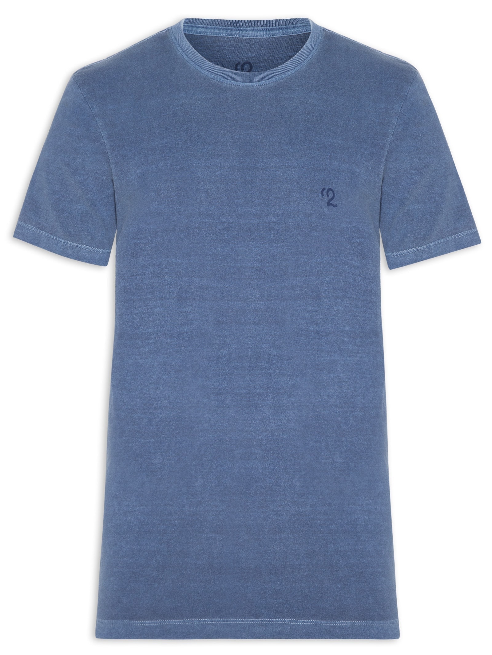 Camiseta Masculina Gola Careca Com Estampa Azul '2 Essential
