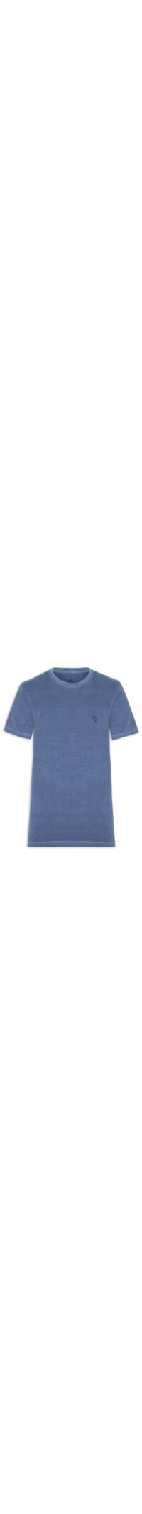 Camiseta Masculina Gola Careca Com Estampa - Azul