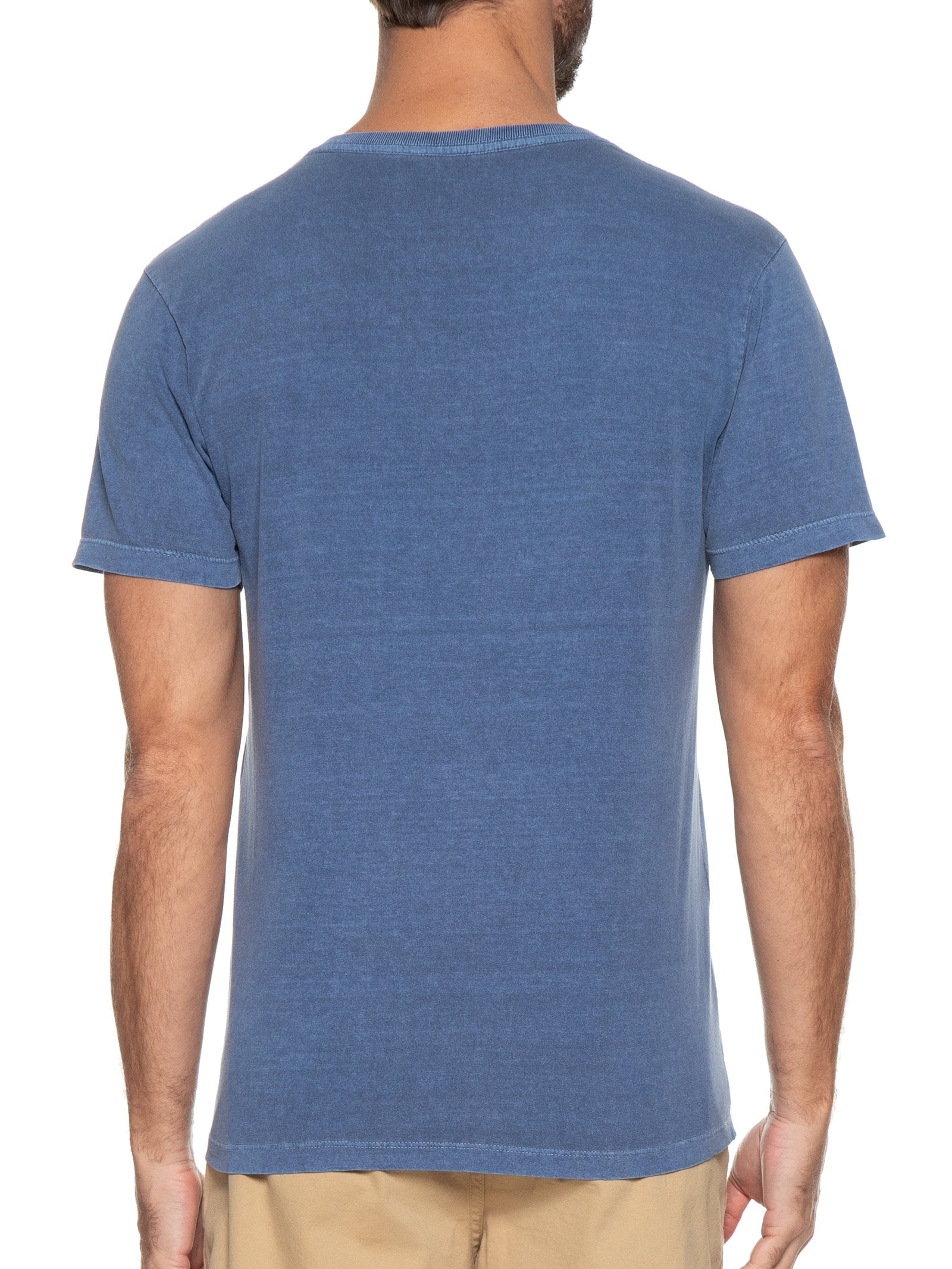 Camiseta Masculina Gola Careca Com Estampa Azul '2 Essential