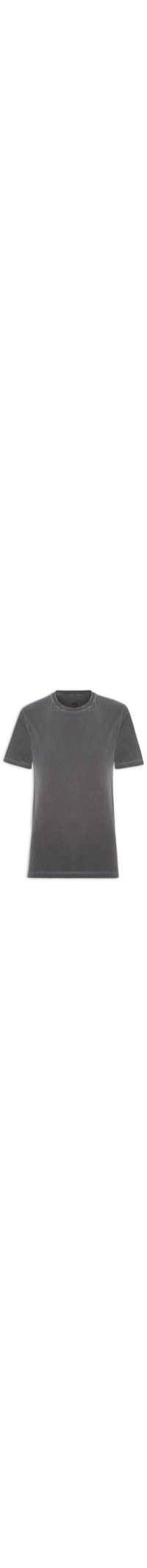 Camiseta Masculina Gola Careca Com Estampa - Cinza