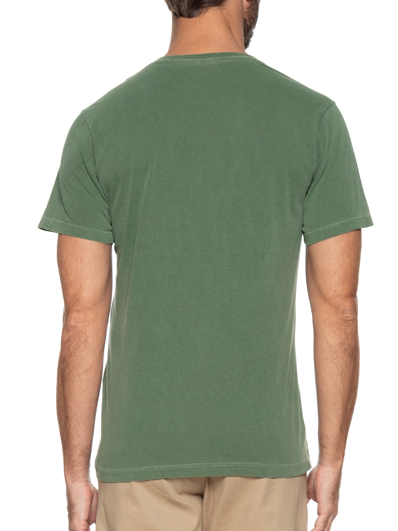 Camiseta Masculina Gola Careca Com Estampa De Coqueiro Verde '2 Essential