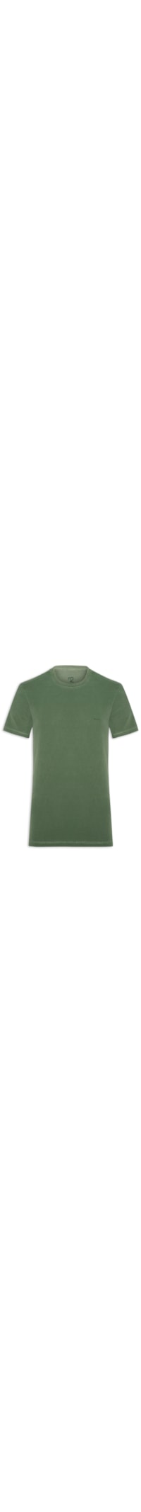 Camiseta Masculina Gola Careca Com Estampa - Verde