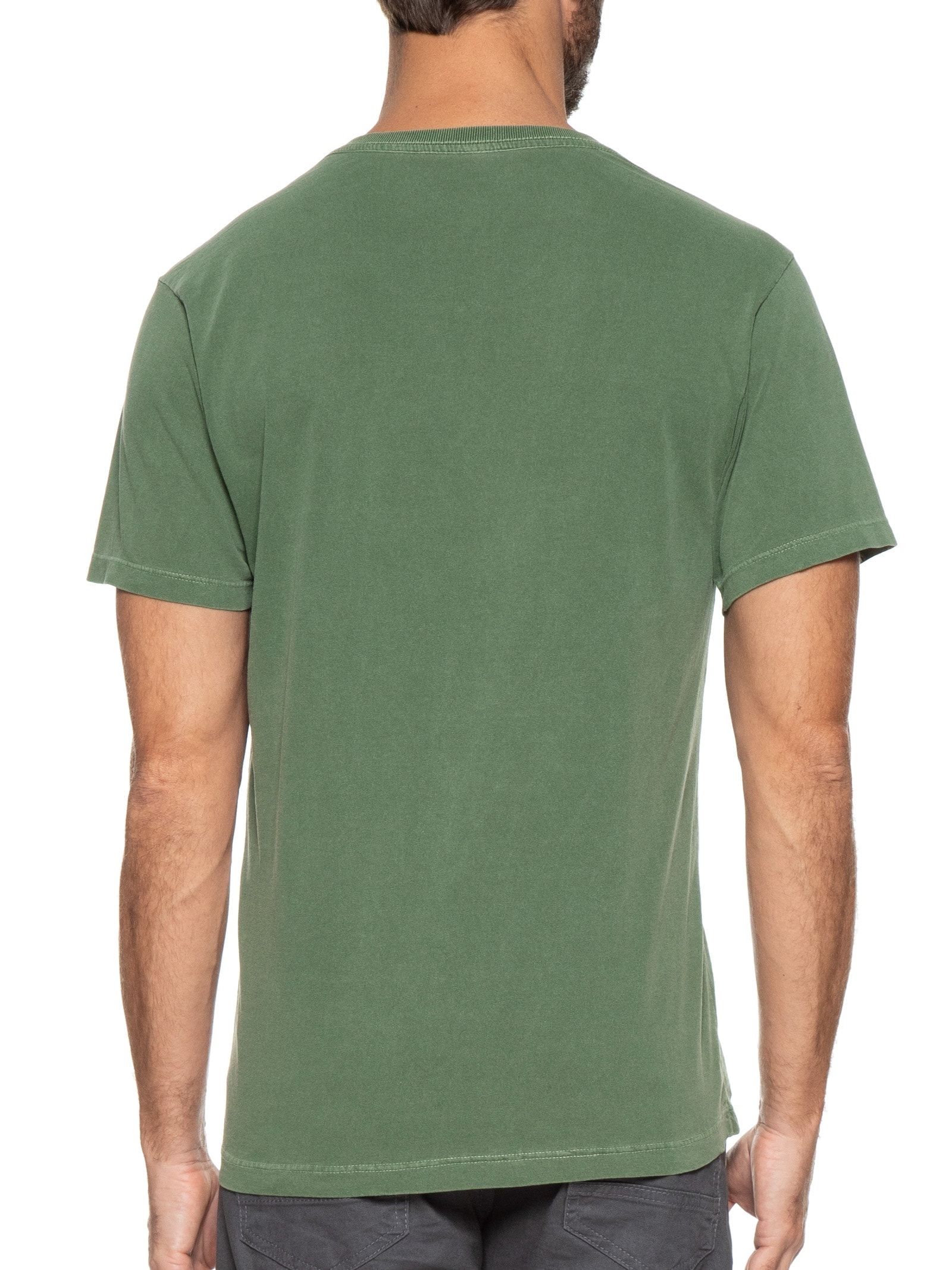 Camiseta Masculina Gola Careca Com Estampa Verde '2 Essential