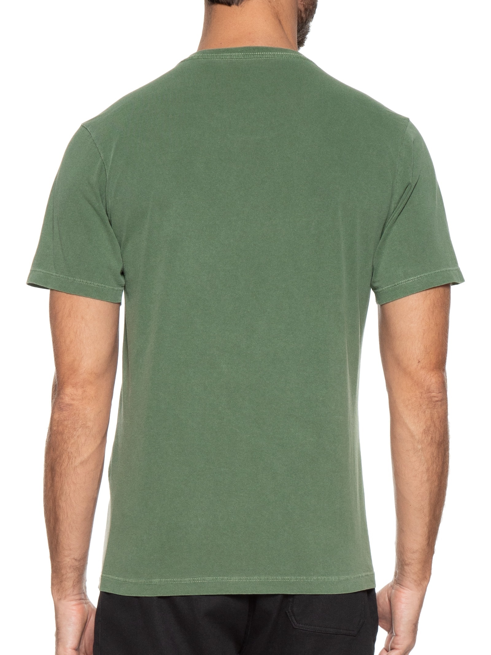 Camiseta Masculina Gola Careca Com Estampa Verde '2 Essential