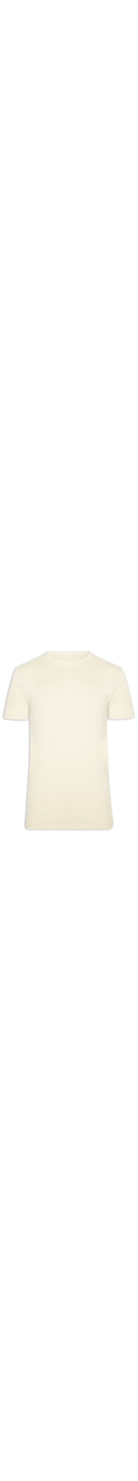 Camiseta Masculina Gola Careca Em Algodão Egípcio - Bege