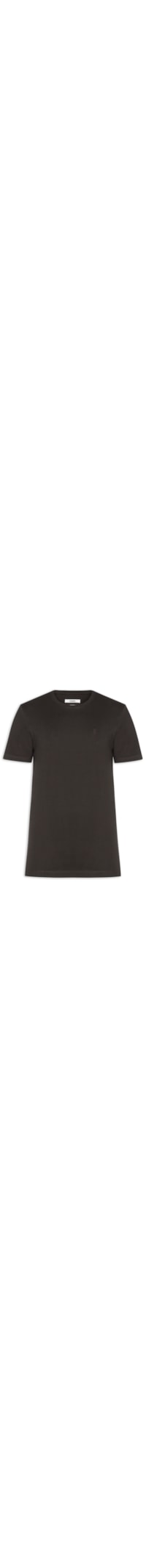 Camiseta Masculina Gola Careca Em Algodão Pima - Marrom