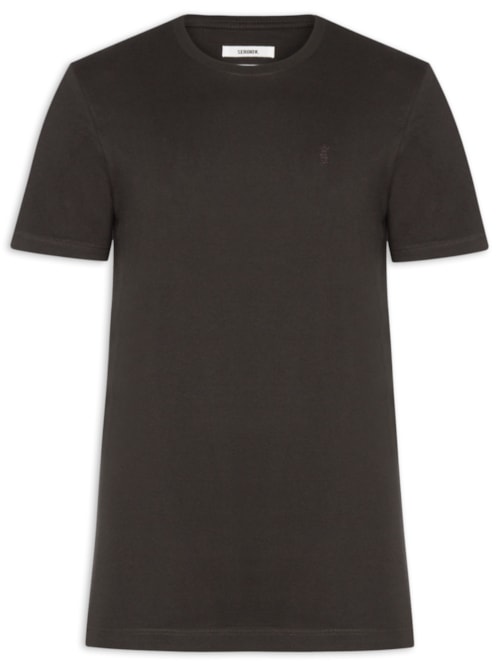 Camiseta Masculina Gola Careca Em Algodão Pima – Marrom