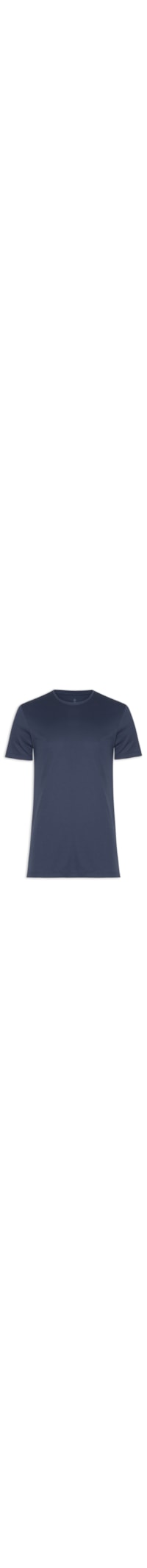 Camiseta Masculina Gola Careca Em Algodão Pima Peruano - Azul