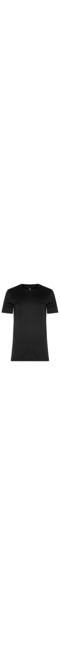 Camiseta Masculina Gola Careca Em Algodão Pima Peruano - Preto