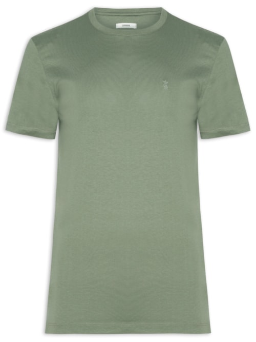 Camiseta Masculina Gola Careca Em Algodão Pima – Verde