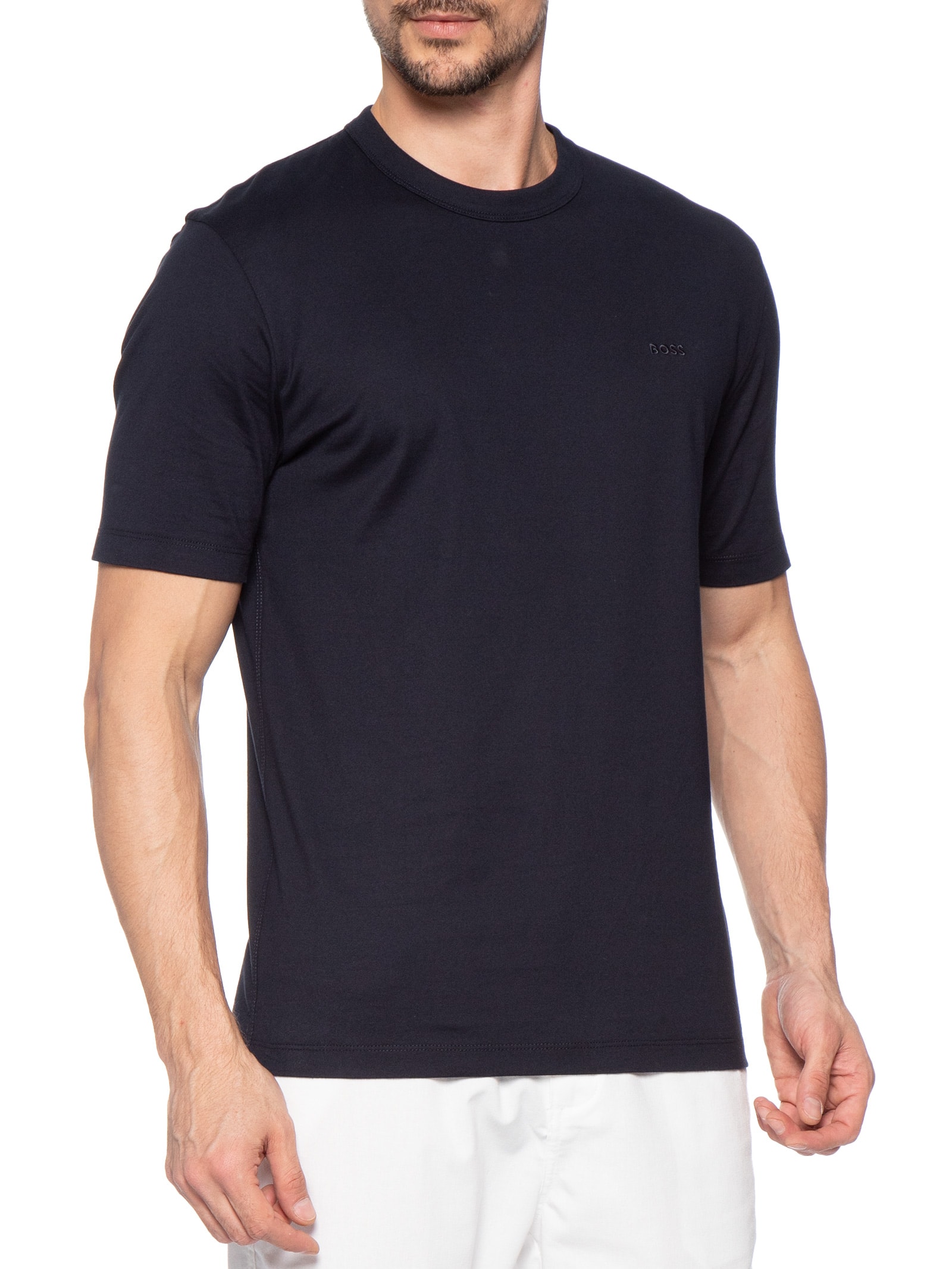 Camiseta Masculina Gola Careca H-Haut 15 Azul Boss
