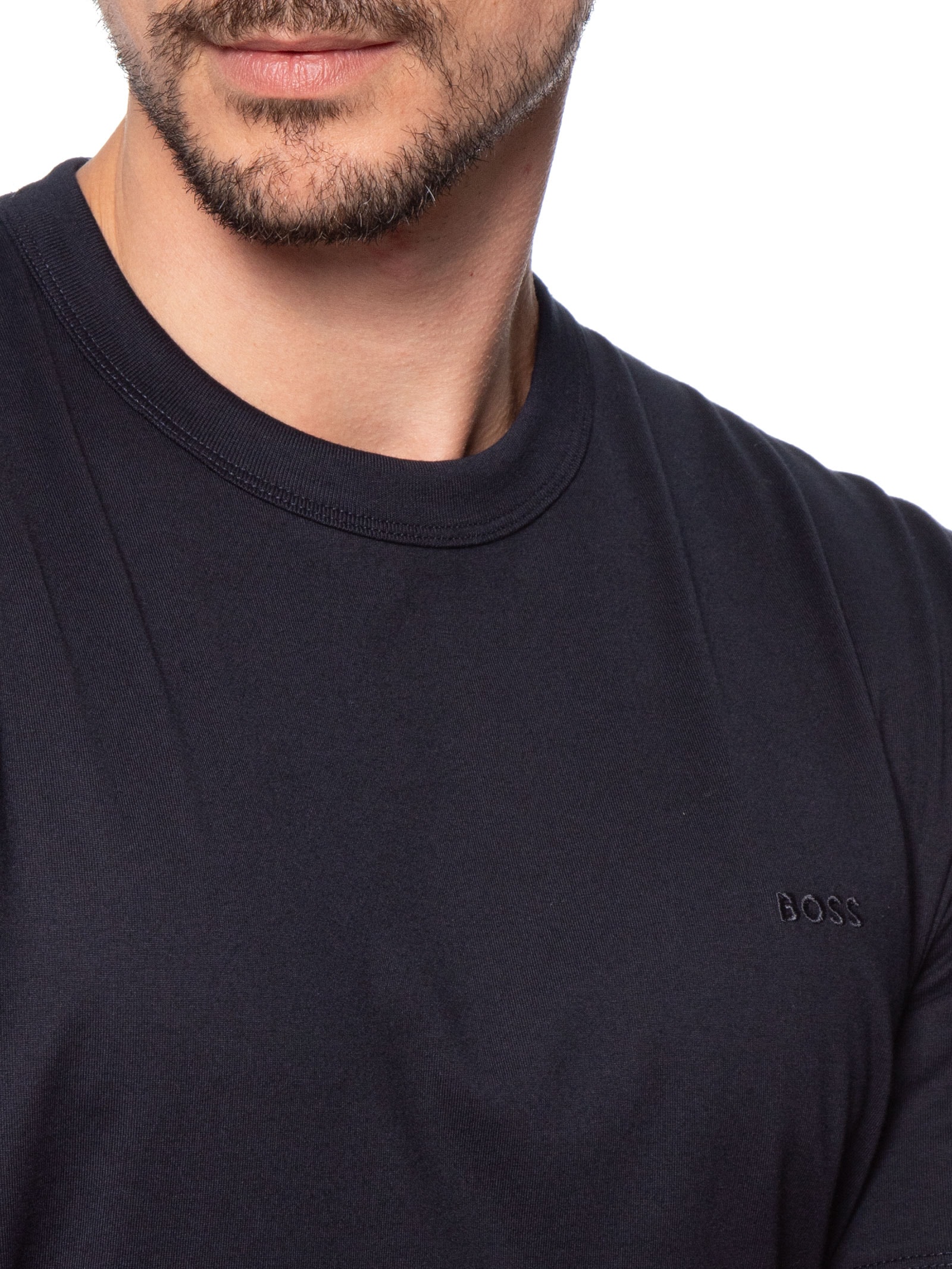 Camiseta Masculina Gola Careca H-Haut 15 Azul Boss