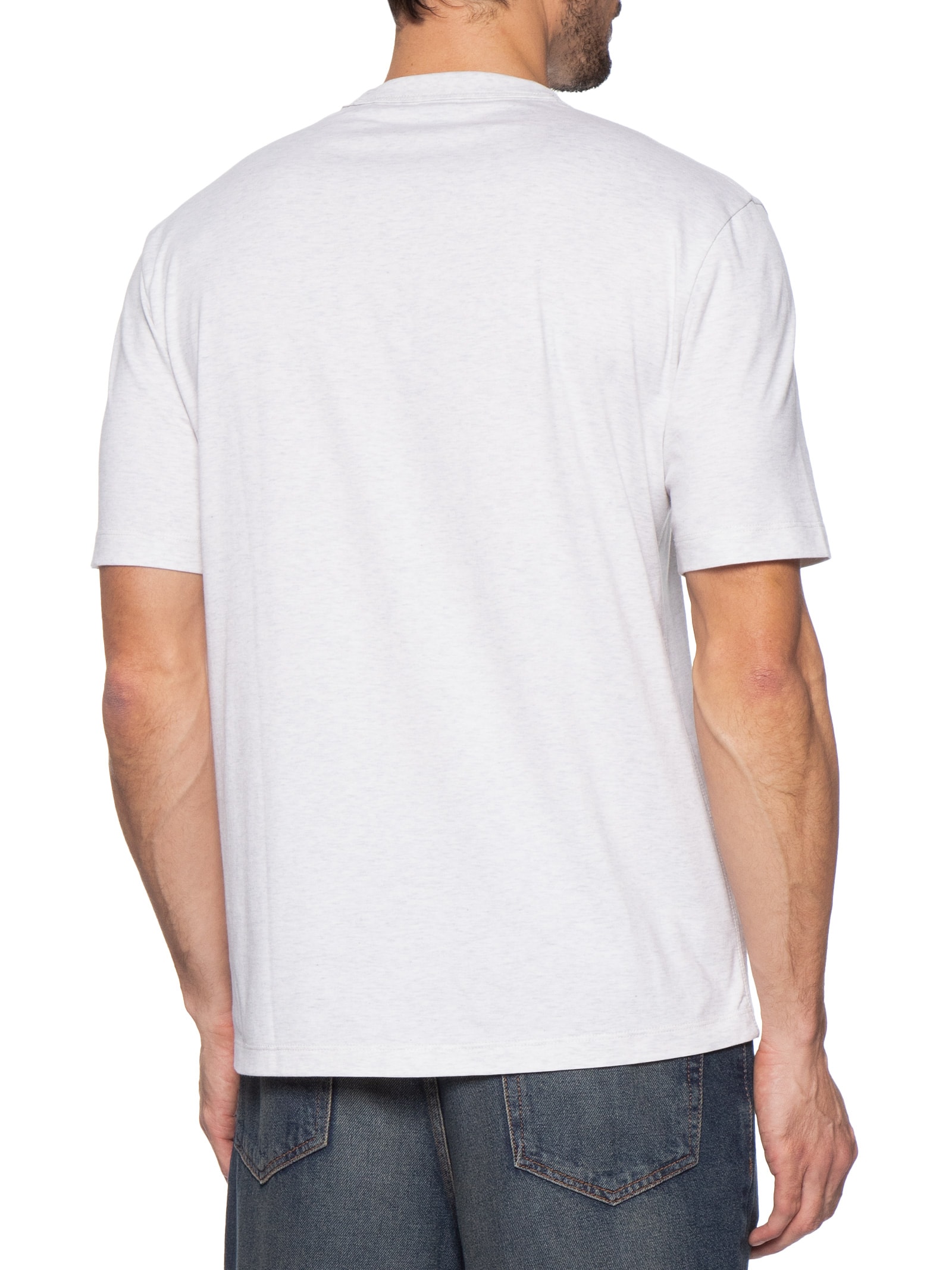 Camiseta Masculina Gola Careca H-Haut 15 Branco Boss