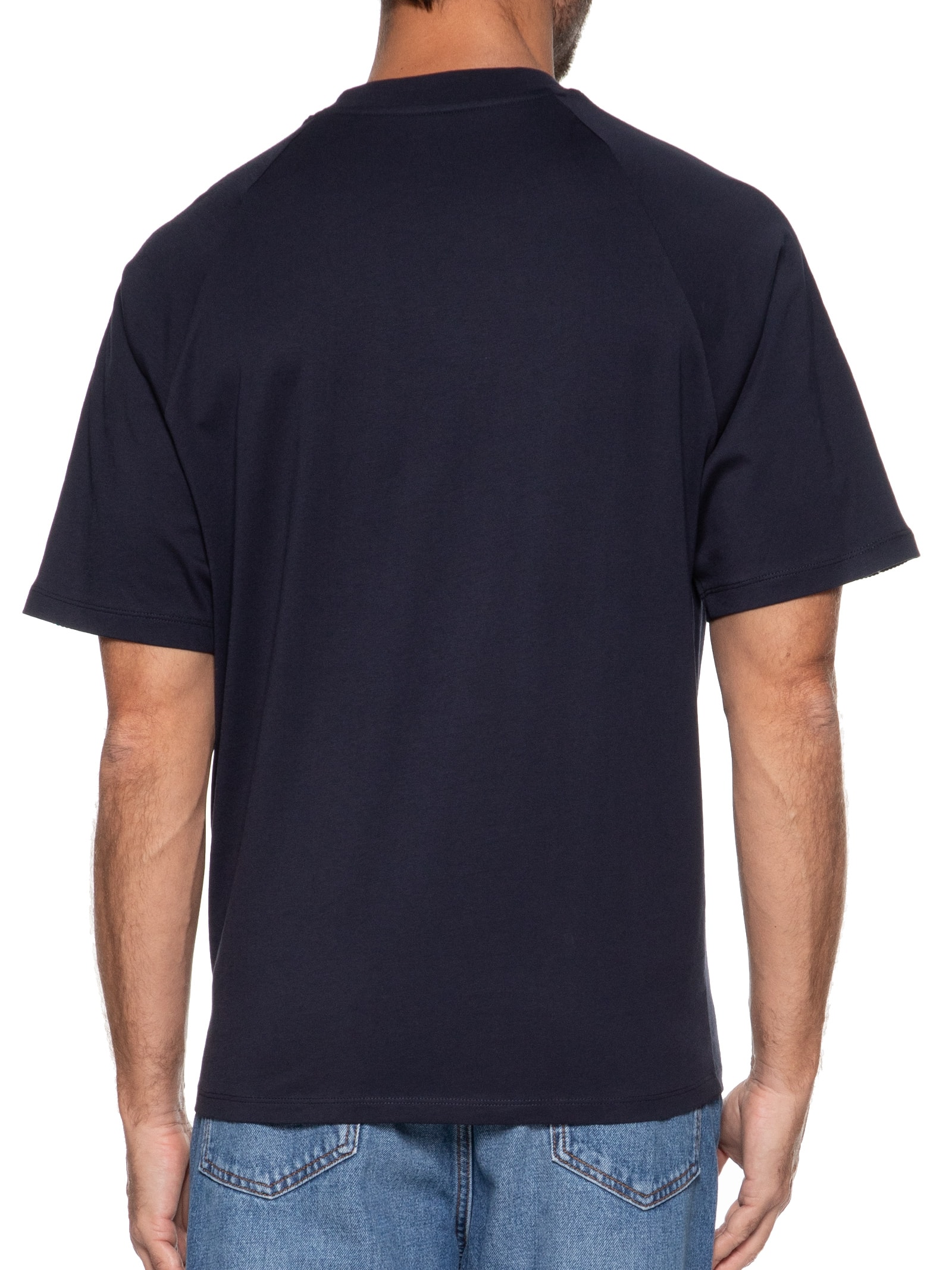 Camiseta Masculina Gola Careca Manga Curta Azul Armani Exchange