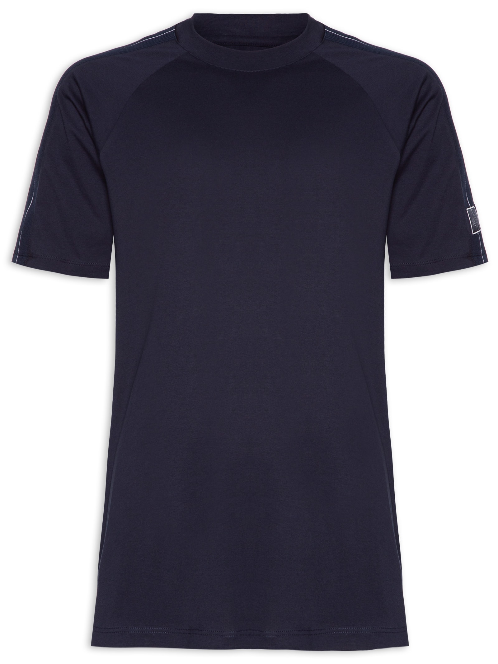 Camiseta Masculina Gola Careca Manga Curta Azul Armani Exchange