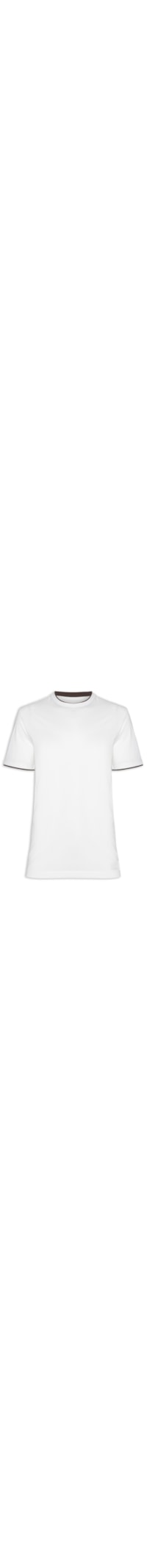 Camiseta Masculina Gola Careca Manga Curta - Off White