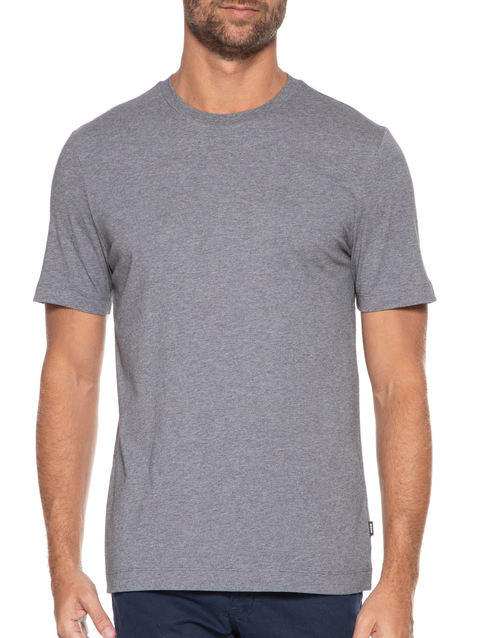 Camiseta Masculina Gola Careca Manga Curta Thompson 01 Bege Boss