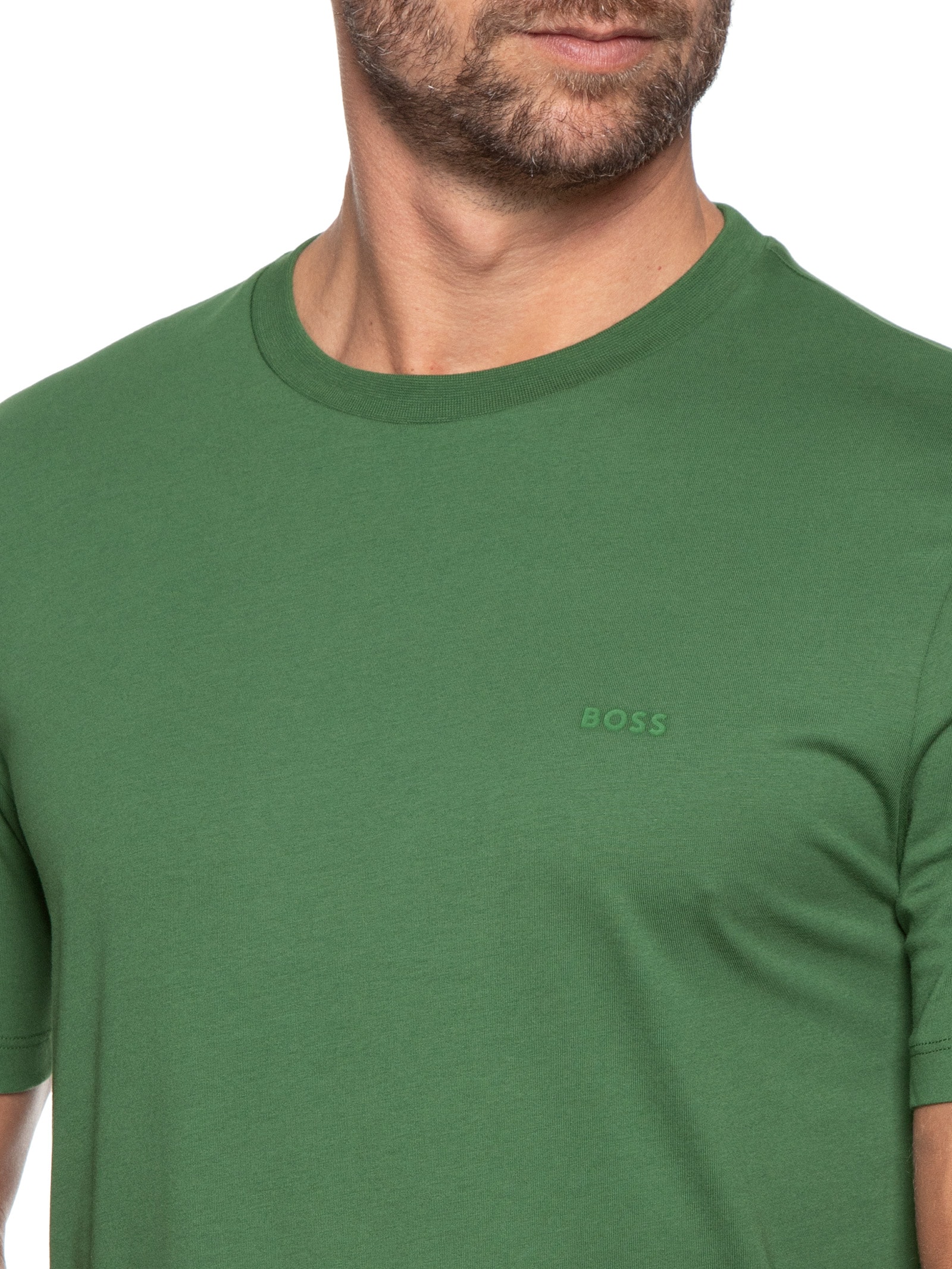Camiseta Masculina Gola Careca Manga Curta Thompson 01 Bege Boss
