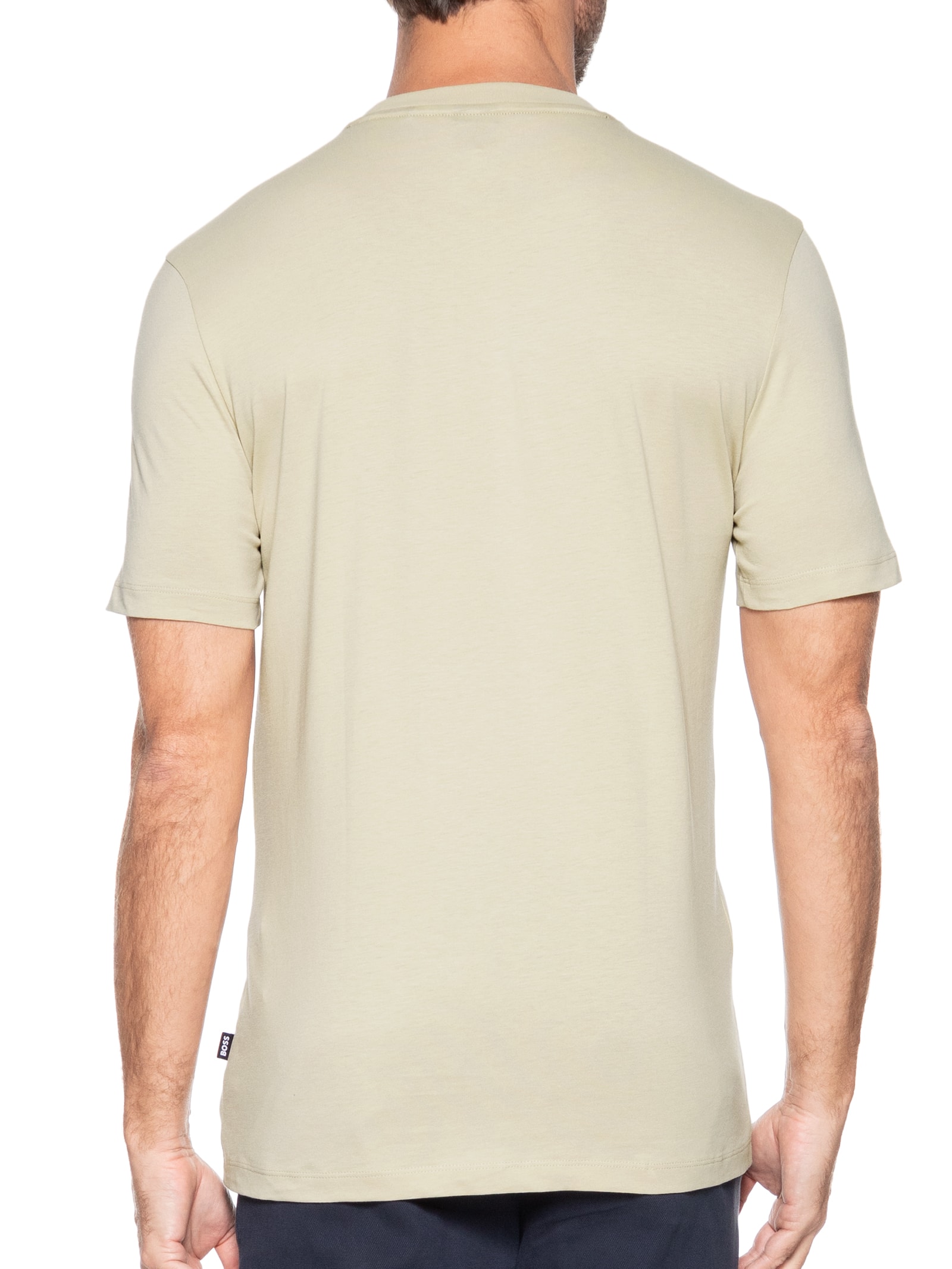 Camiseta Masculina Gola Careca Manga Curta Thompson 01 Bege Boss