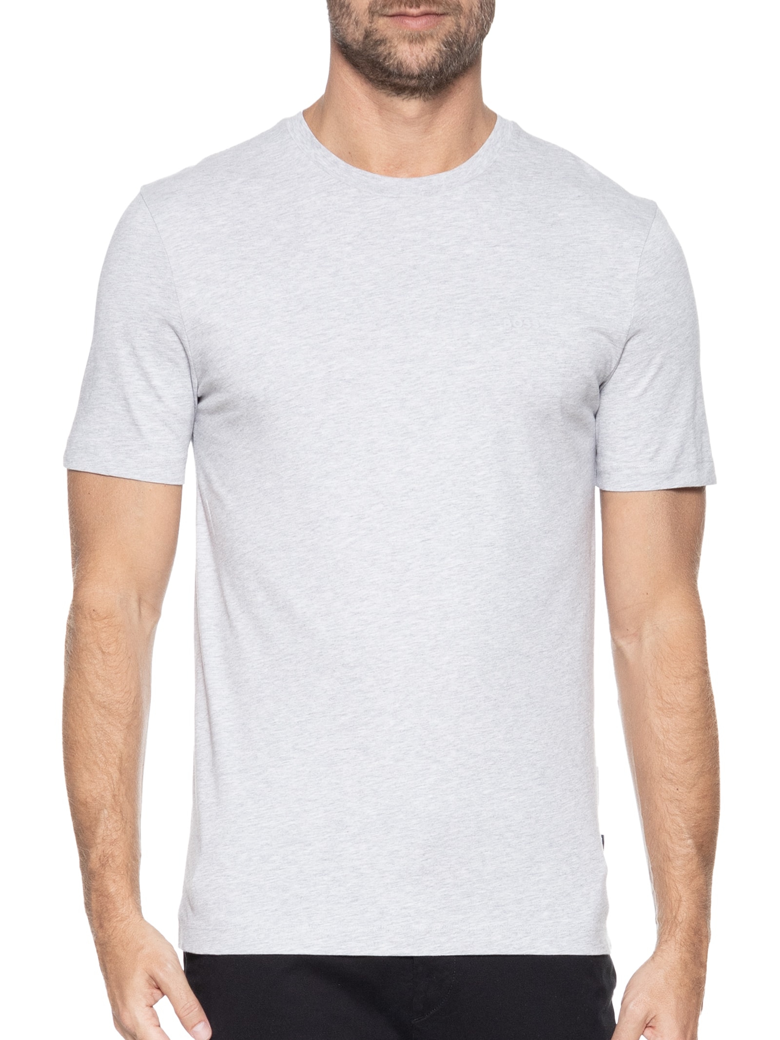 Camiseta Masculina Gola Careca Manga Curta Thompson 01 Bege Boss