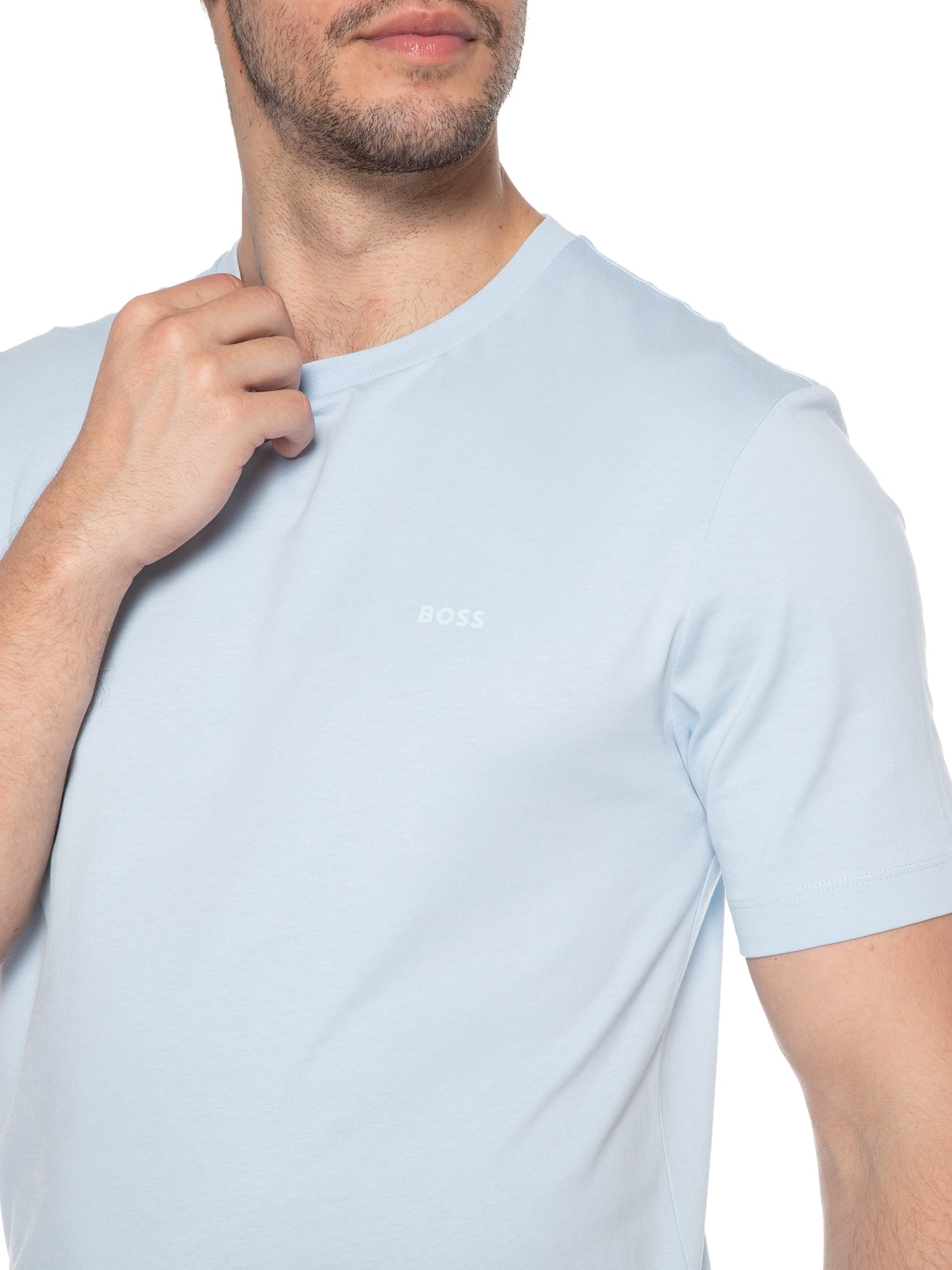 Camiseta Masculina Gola Careca Manga Curta Thompson 01 Bege Boss
