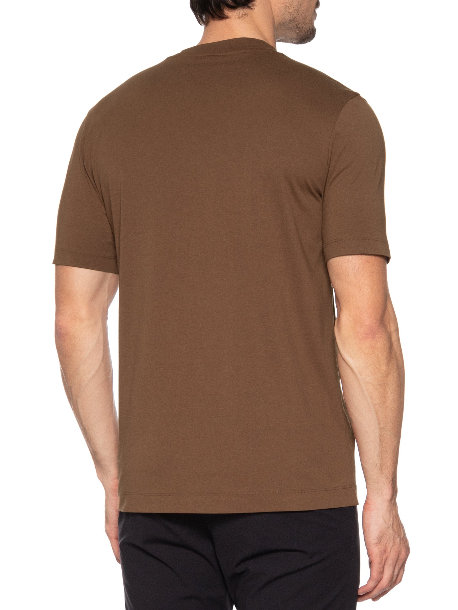 Camiseta Masculina Gola Careca Manga Curta Thompson 01 Bege Boss