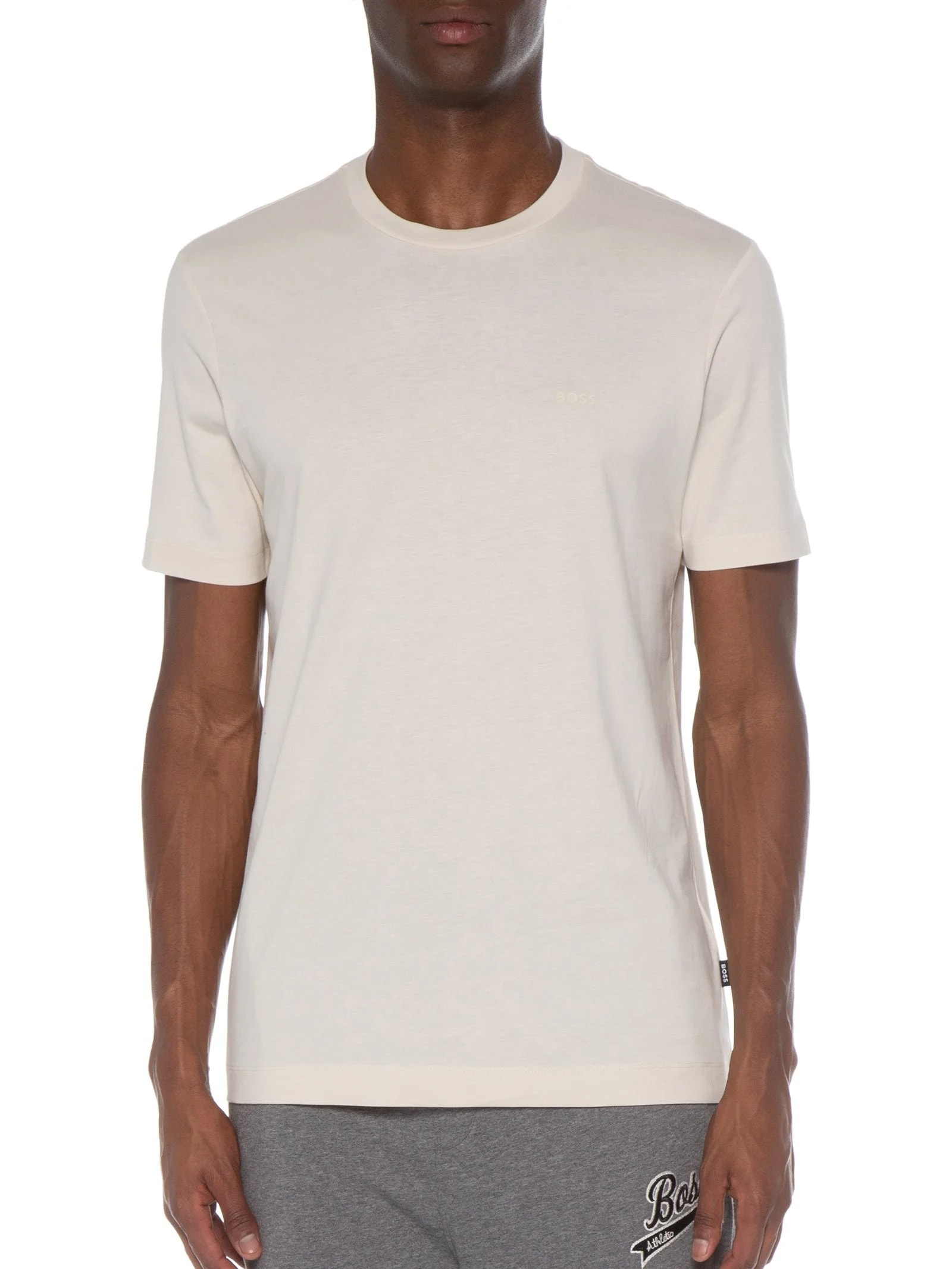 Camiseta Masculina Gola Careca Manga Curta Thompson 01 Bege Boss