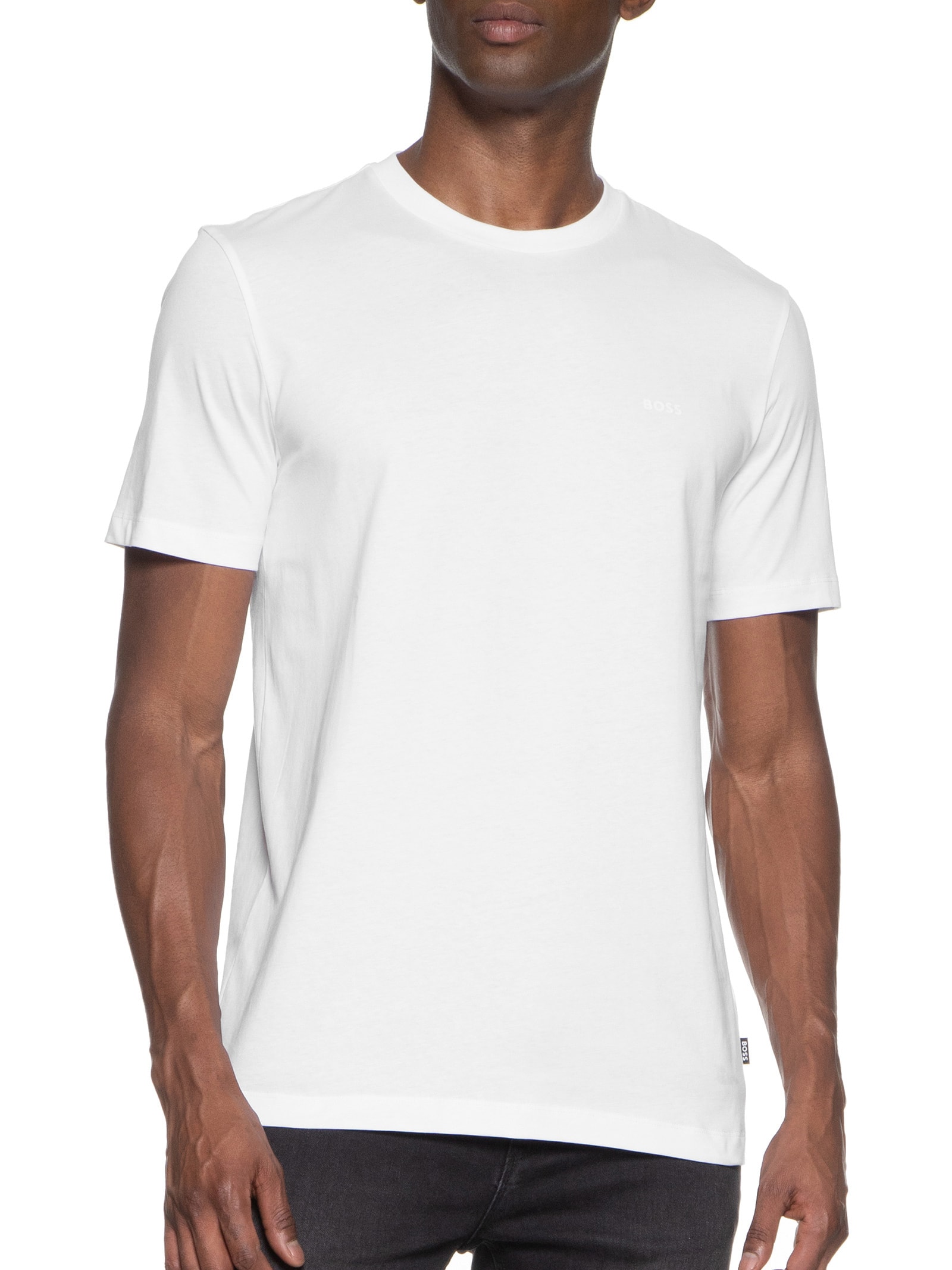 Camiseta Masculina Gola Careca Manga Curta Thompson 01 Branco Boss