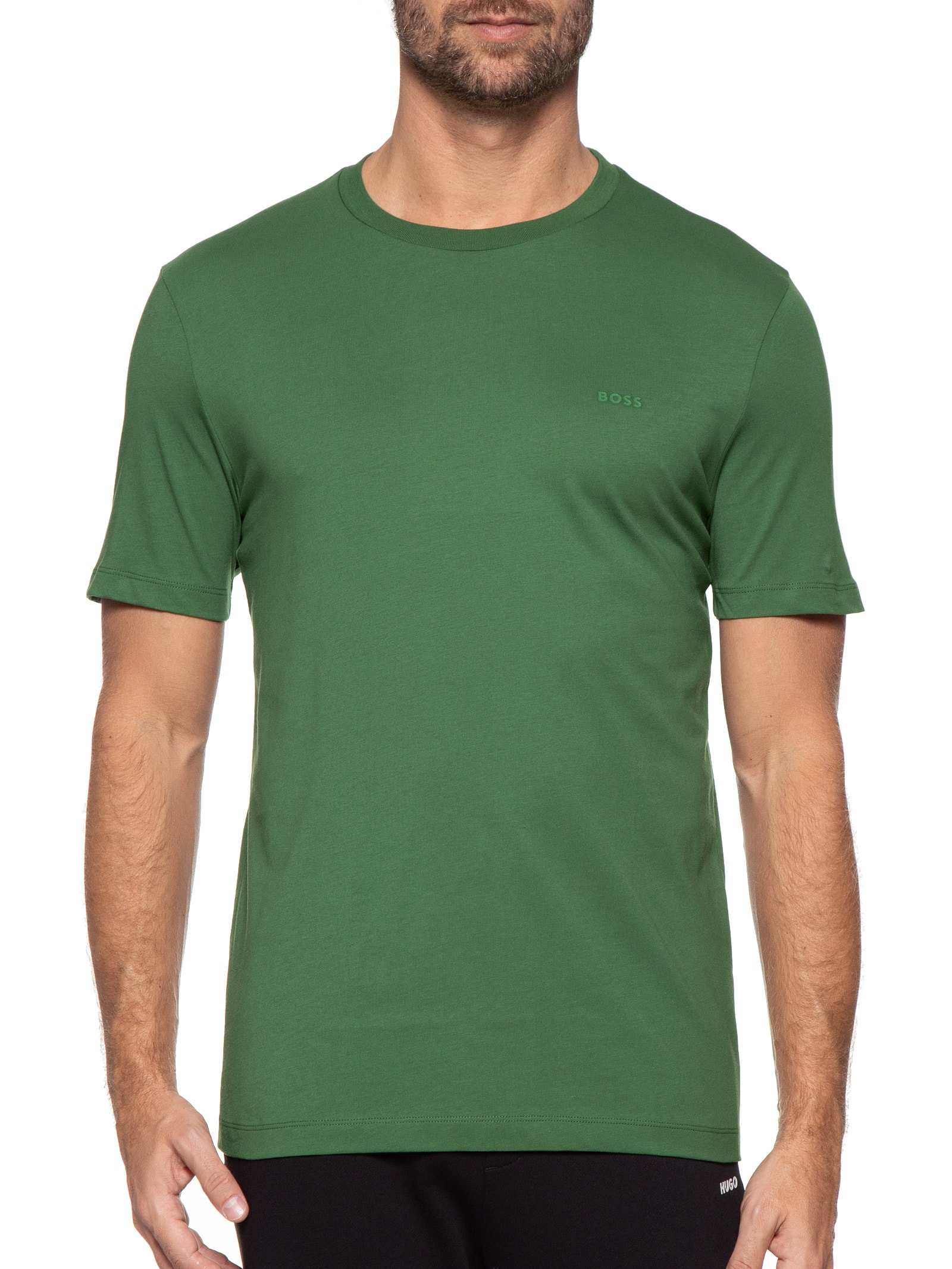 Camiseta Masculina Gola Careca Manga Curta Thompson 01 Verde Boss