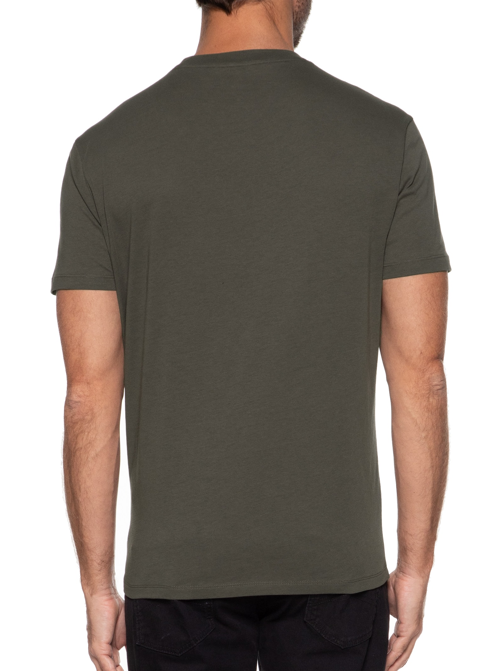 Camiseta Masculina Gola Careca Manga Curta Verde Armani Exchange