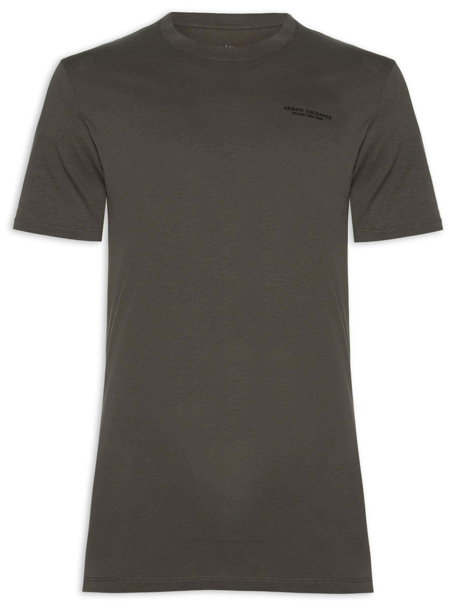 Camiseta Masculina Gola Careca Manga Curta Verde Armani Exchange