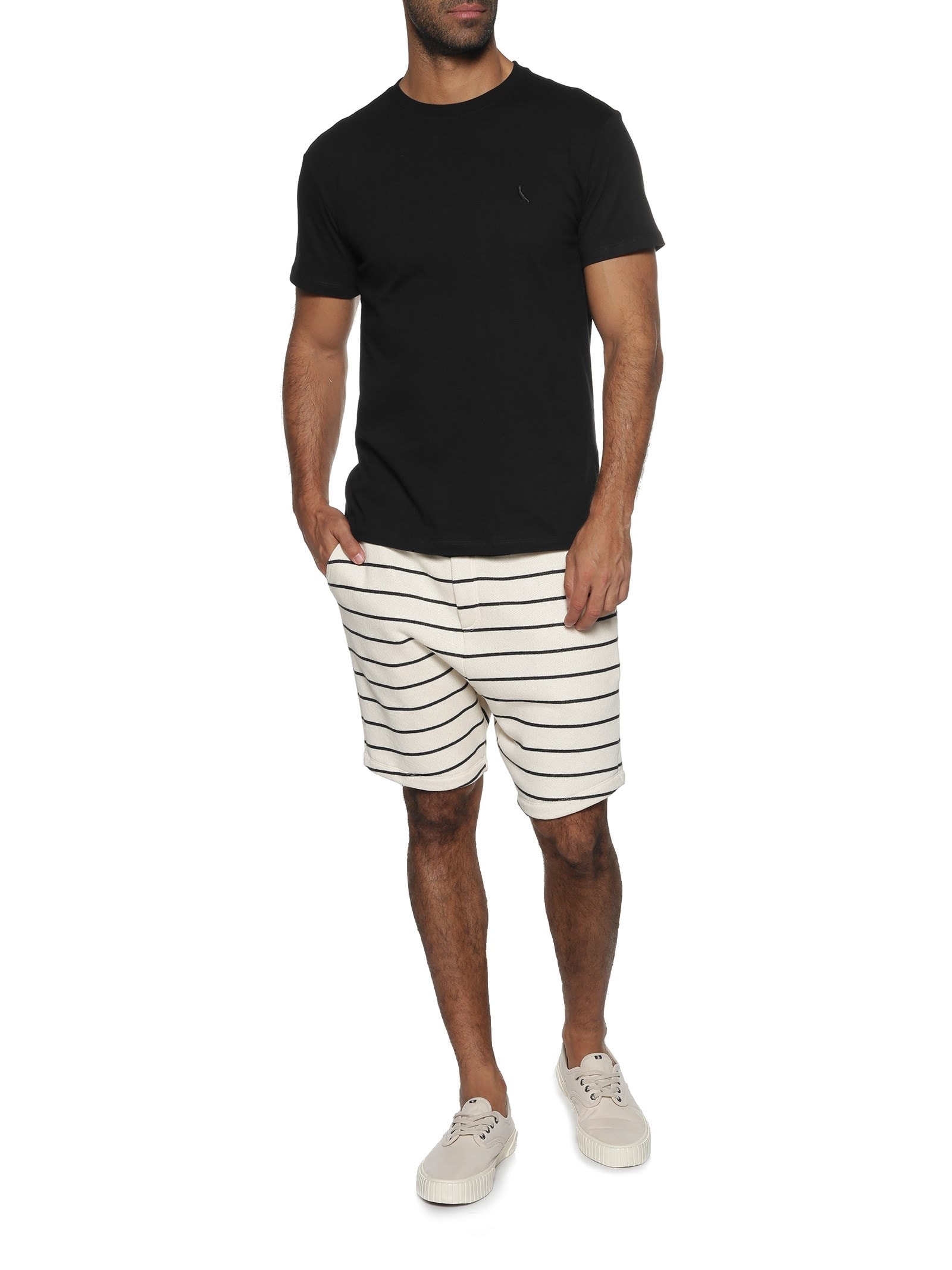 Camiseta Masculina Gola Careca Mc Preto Reserva