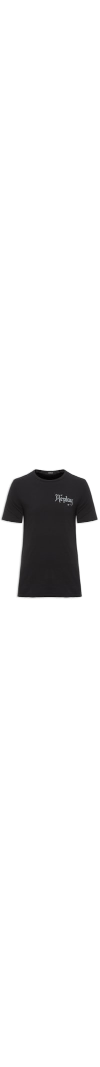 Camiseta Masculina Gola Careca - Preto