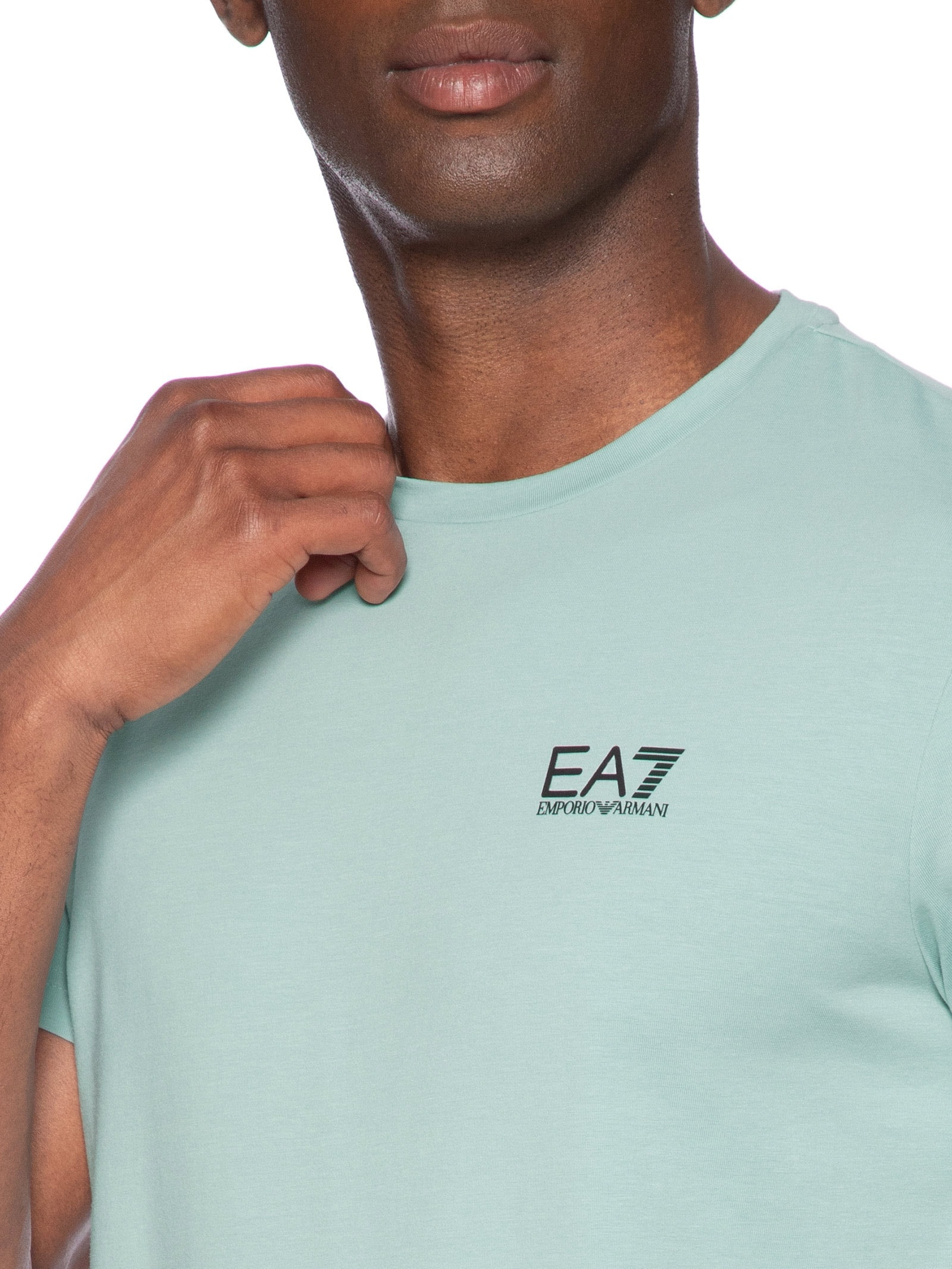 Camiseta Masculina Gola Careca Slim Fit Train Core Verde Ea7 Emporio Armani